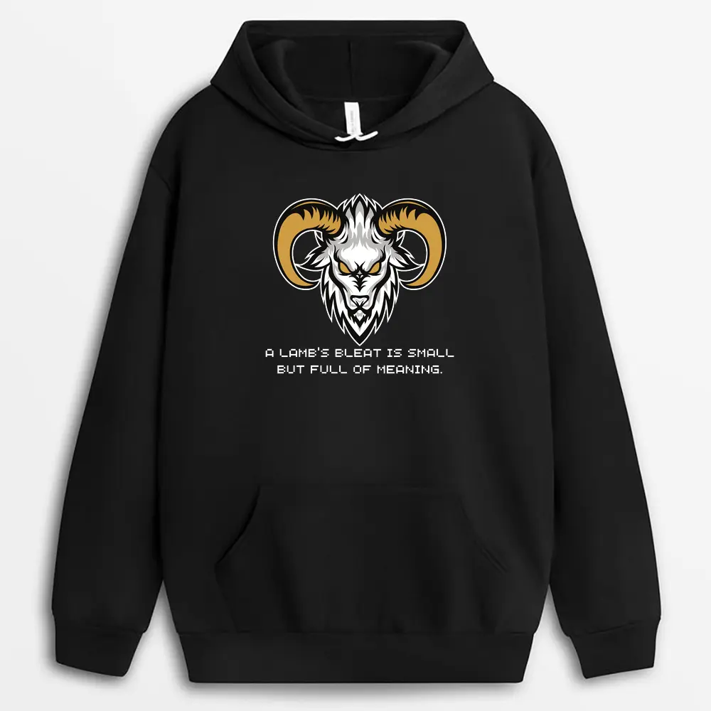 A Lambs Bleat Is Small But Full Of Meaning Tsunxgap Hoodie - Black