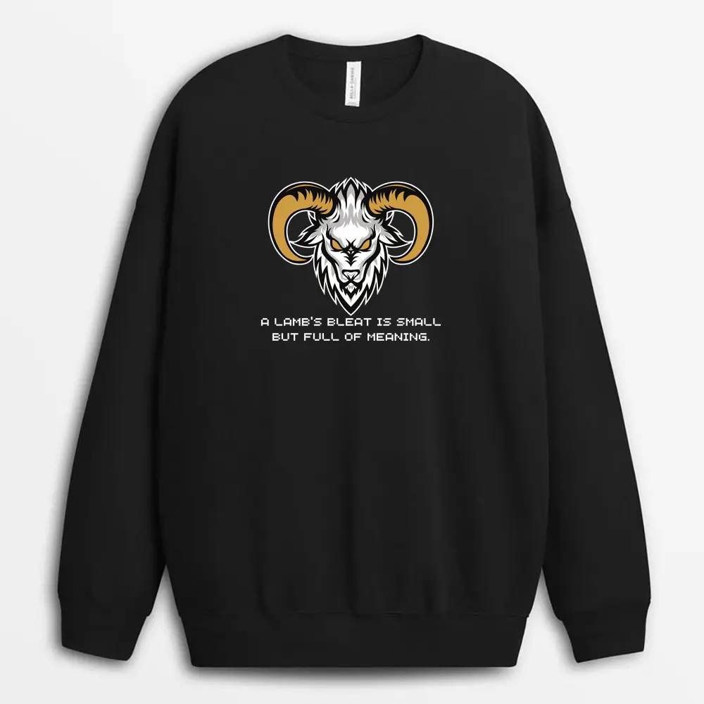 A Lambs Bleat Is Small But Full Of Meaning Tsunxgap Sweatshirt - Black