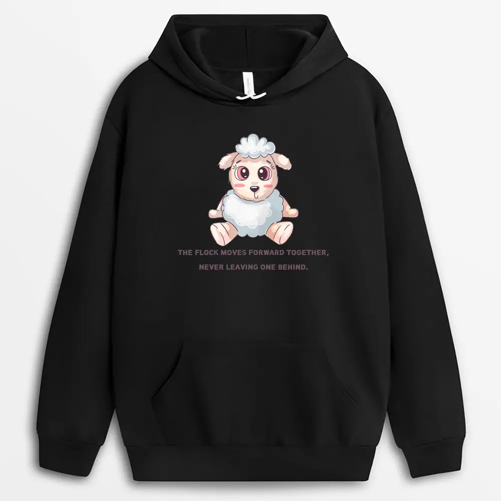 The Flock Moves Forward Together Never Leaving One Behind Tsunxgap Hoodie - Black