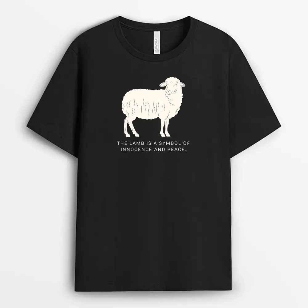 The Lamb Is A Symbol Of Innocence And Peace Tsunxgap T-Shirt - Black