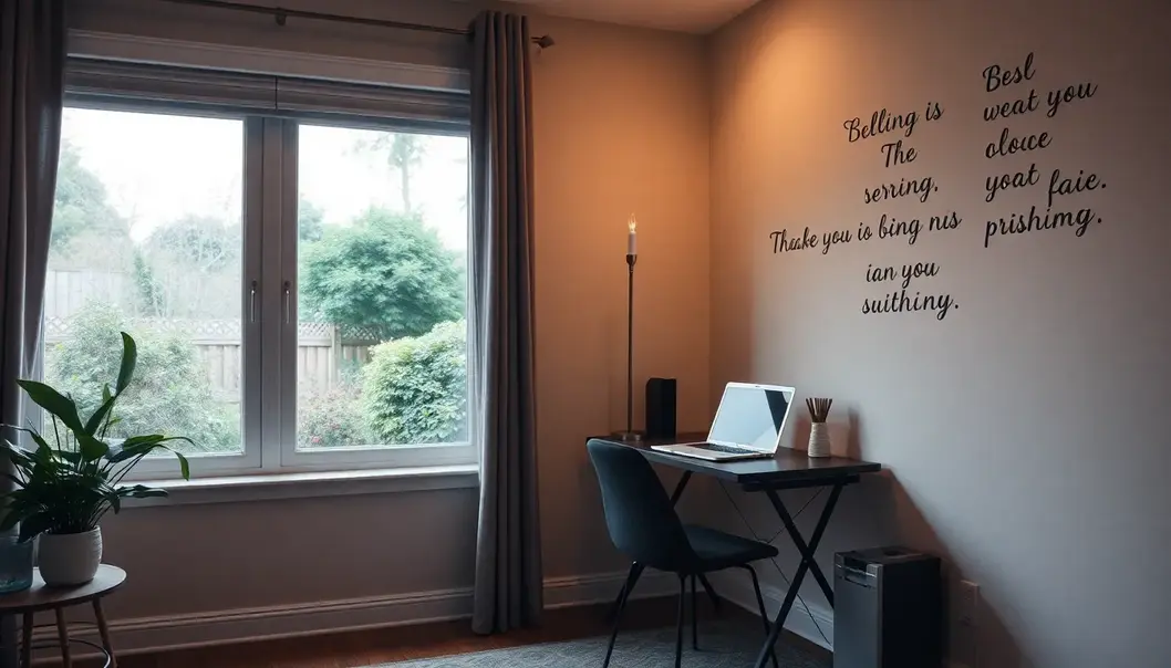 A cozy and inspiring writing corner for busy professionals.